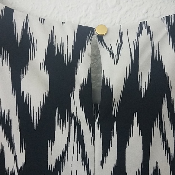 calvin klein PM Sleeveless blouse black white top - Picture 6 of 7